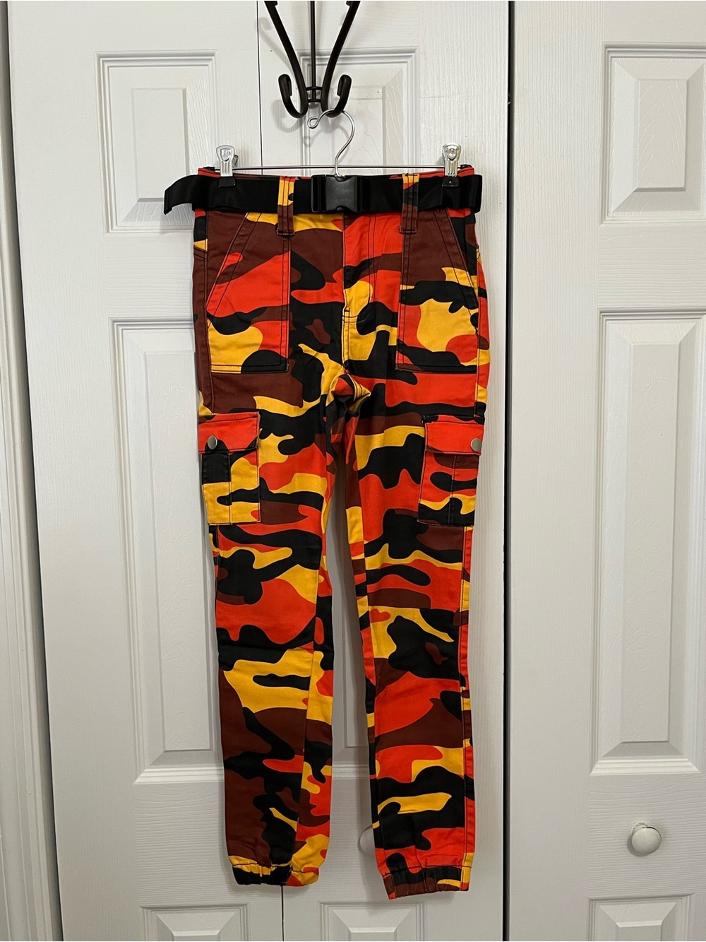 VIP Red, Orange & Yellow Camo Cargo Pants